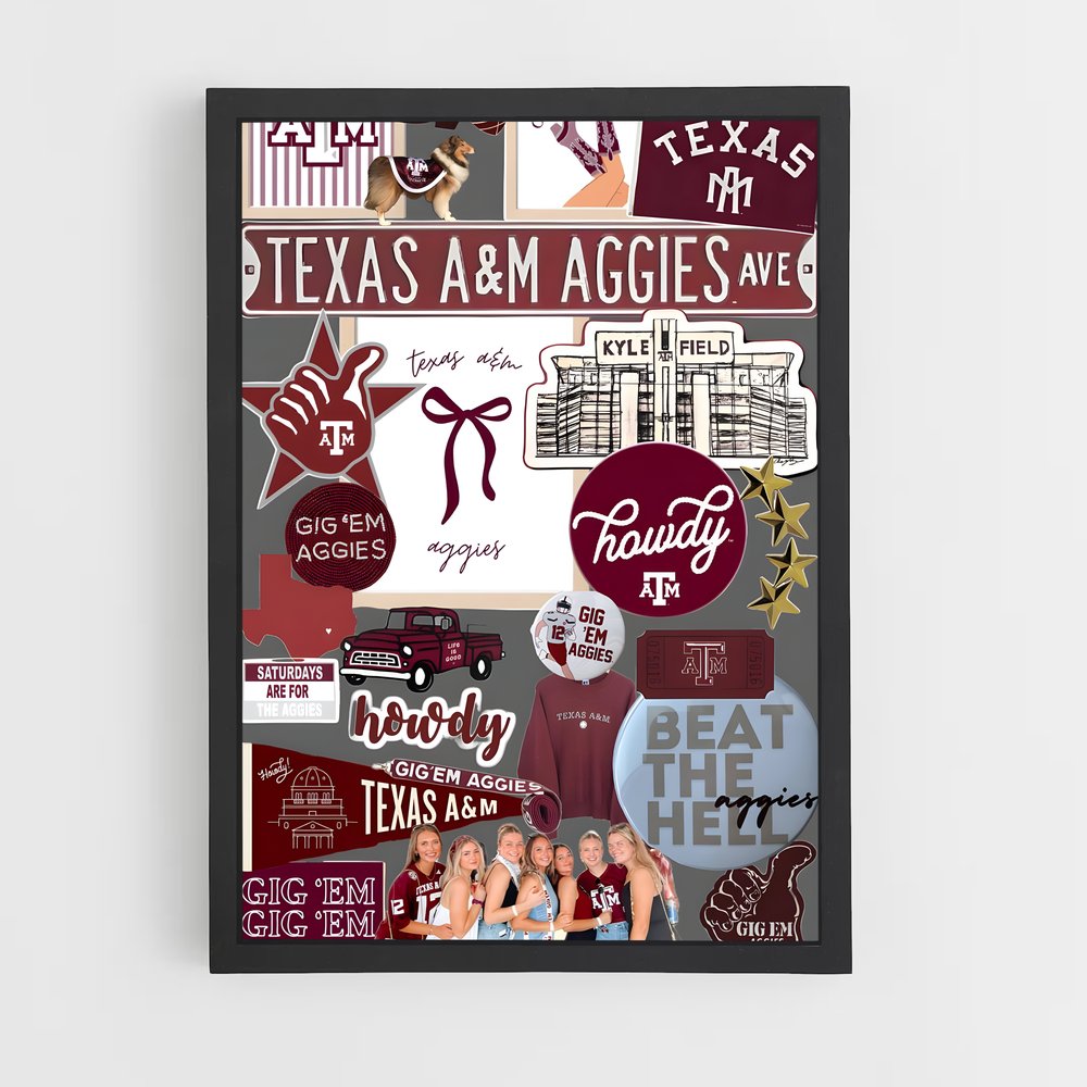 Poster Texas aandm aggies – affiche Baseball (vue 2)